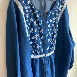 Woman within 100% cotton blouse 5X